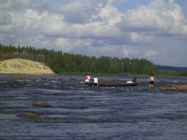 Stromschnelle Ruderer Ruderboot