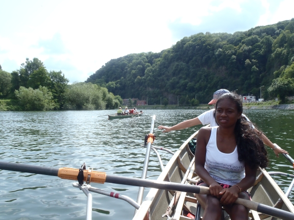 Nirina auf dem Weg nach Liege Maas 2017