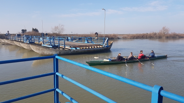 Ruderboot Pontonbrcke Po di Goro 2019