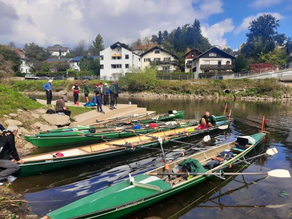 Ruderboote auf der Ilz Donau 2021