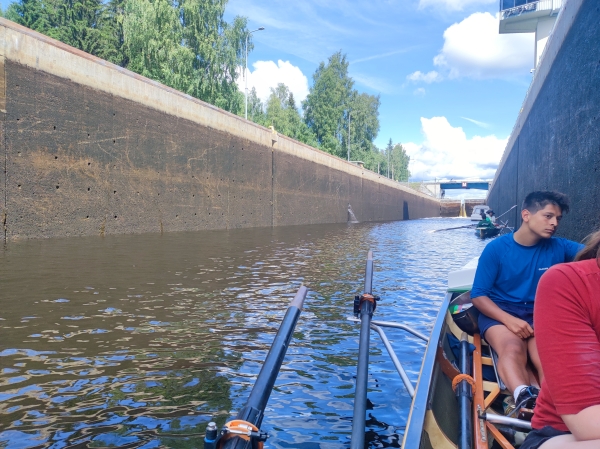 Schleuse Varkaus mit Wasserfall Saimaa 2023