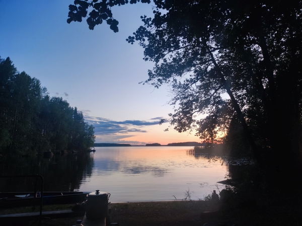 Sonnenuntergang auf Harronsaari 2023